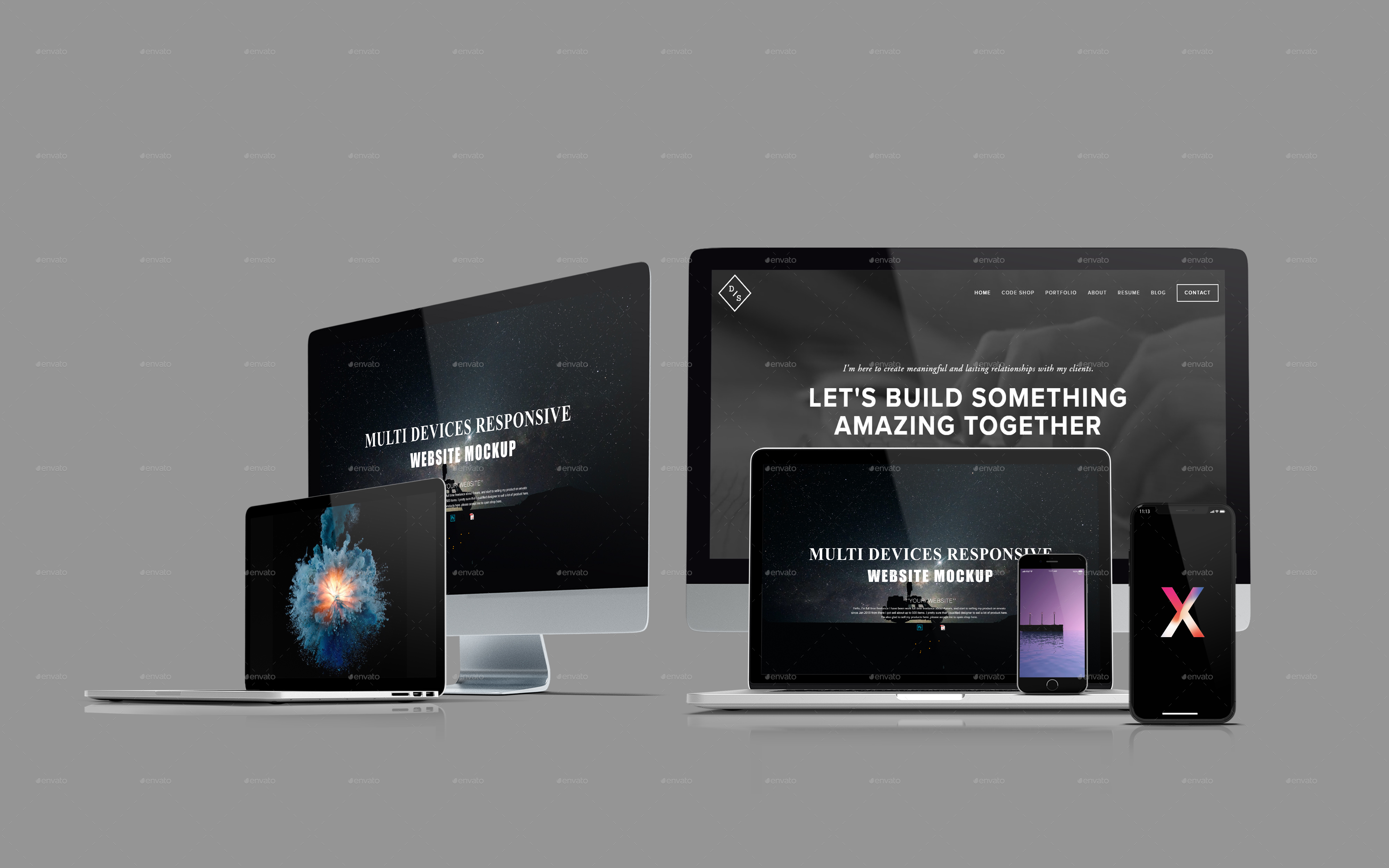 Download Multi Devices Responsive Website Mockup