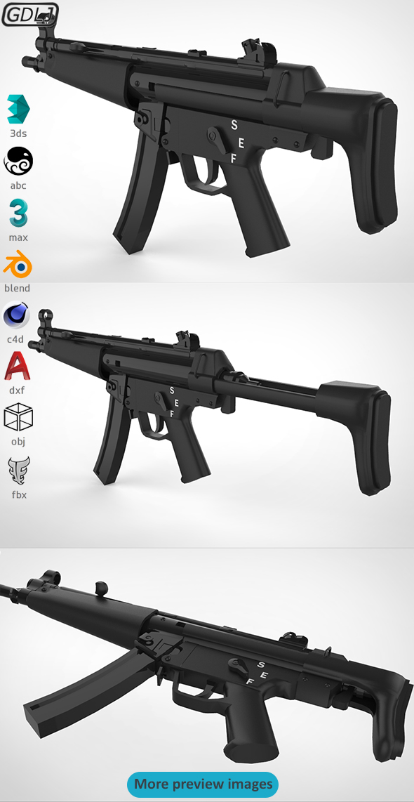 MP5 - Realistic - 3Docean 24018551