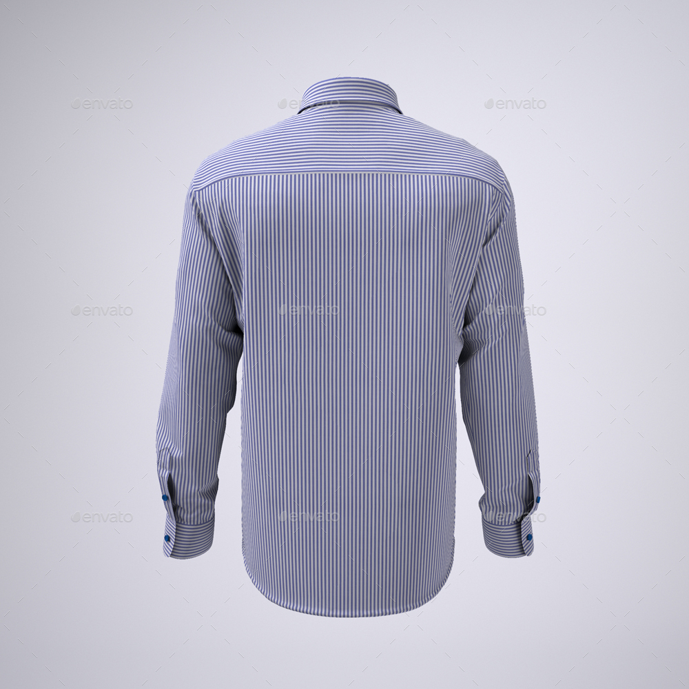 Download Men's Long Sleeve Dress Shirt Mock-Up by Sanchi477 ...