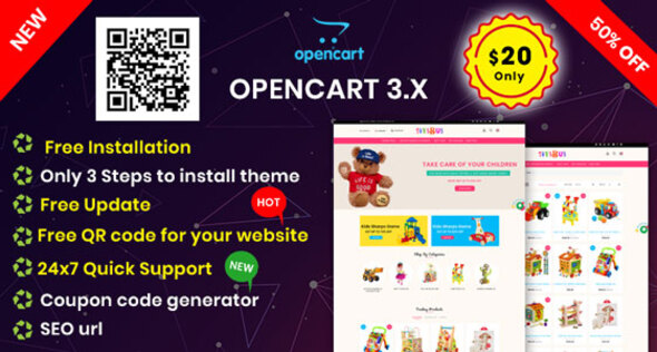 KidsToys OpenCart 3.X - ThemeForest 23951848