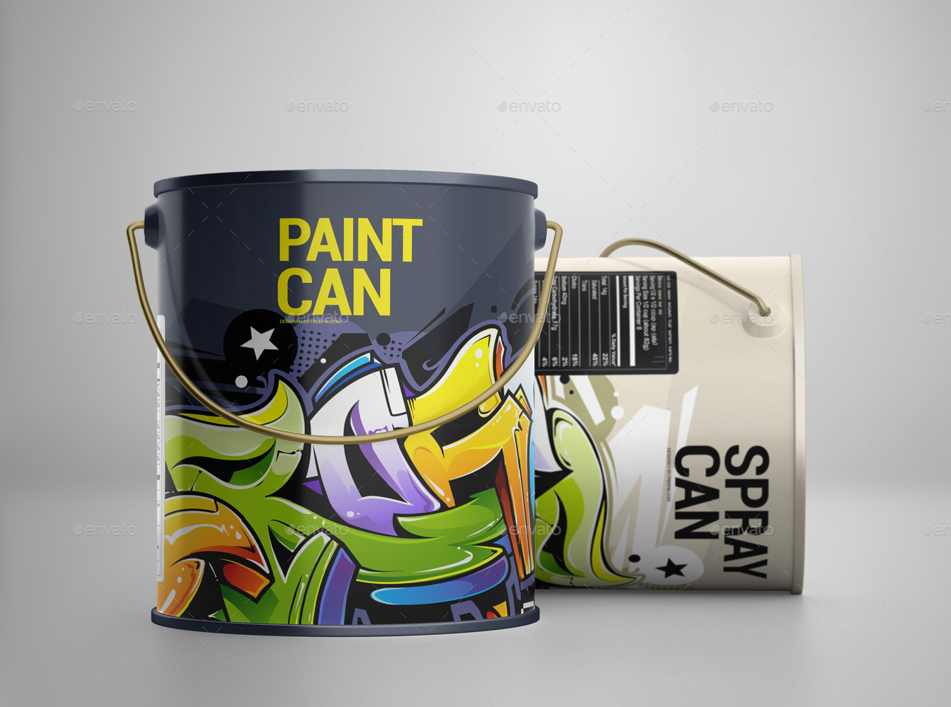 Download GraphicRiver - Paint Can Mockup 24030529 - MockupFire.com