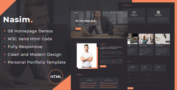 Nasim - Personal Portfolio HTML Template