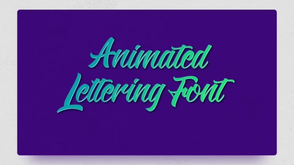 Animated Lettering Font