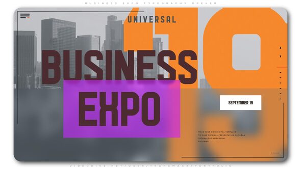 Business Expo Typography - VideoHive 24037056