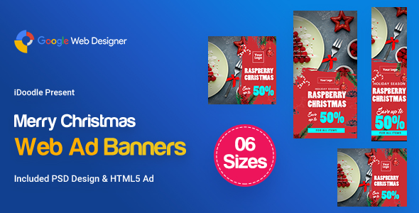 L02-Merry Christmas Banners HTML5 (GWD & PSD)