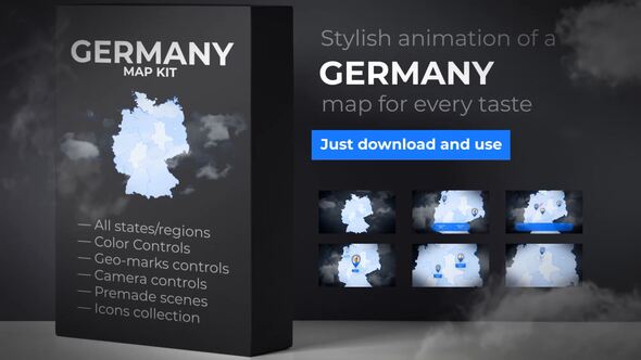 Germany Map - VideoHive 24039674
