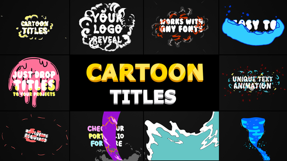 Cartoon Titles Pack | Premiere Pro MOGRT