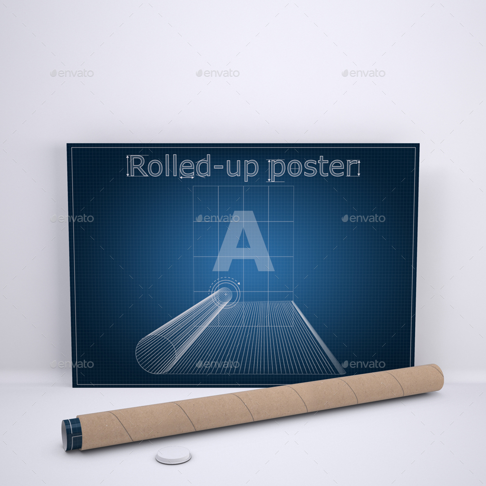 RolledUp Poster MockUp by Sanchi477 GraphicRiver
