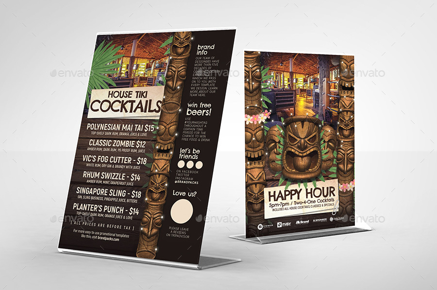 Tiki Bar Flyer Templates Print Templates Graphicriver 5172