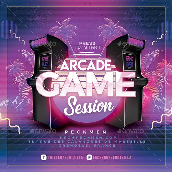 Arcade Game Flyer, Print Templates | GraphicRiver