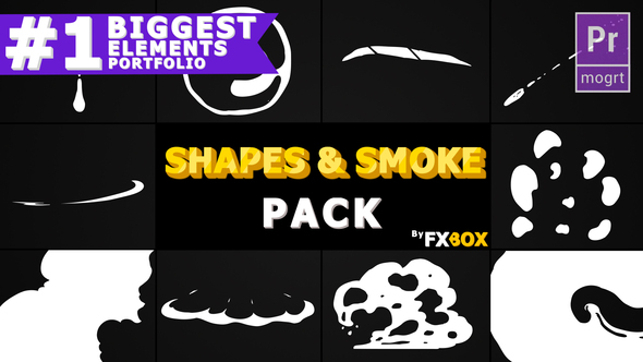 2D Shapes And Smoke | Premiere Pro MOGRT