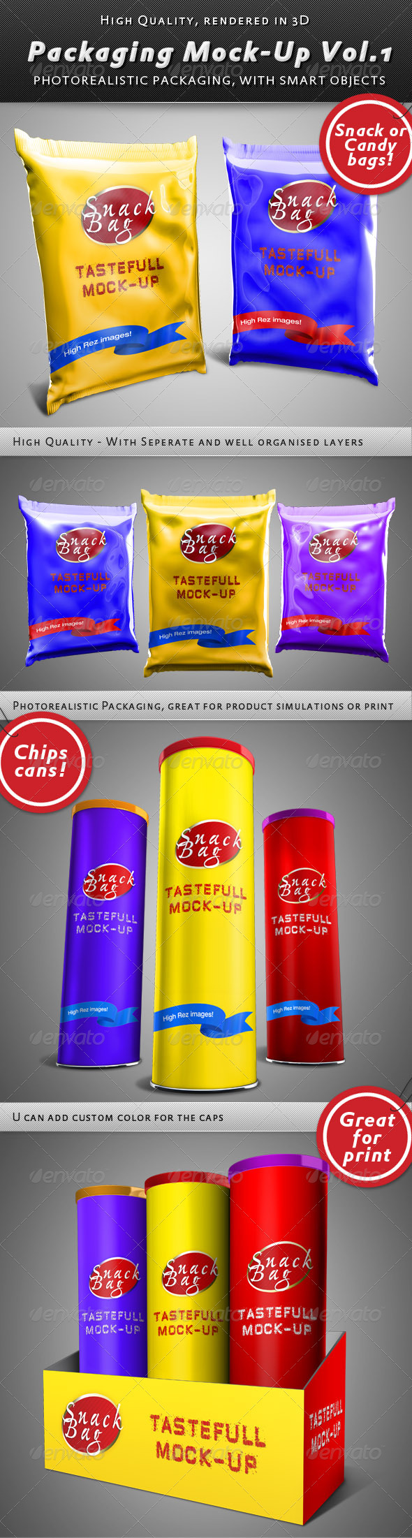 Packaging Mock-Up Volume 1 - Food and Drink Packaging