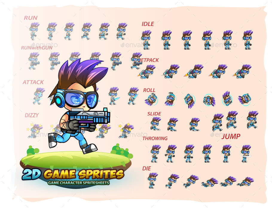 Jairo 2D Game Sprites, Game Assets | GraphicRiver