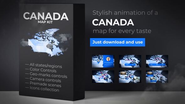 Canada Map - VideoHive 24052290