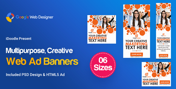C105 - Multipurpose, Business Banners HTML5 ( GWD & PSD)