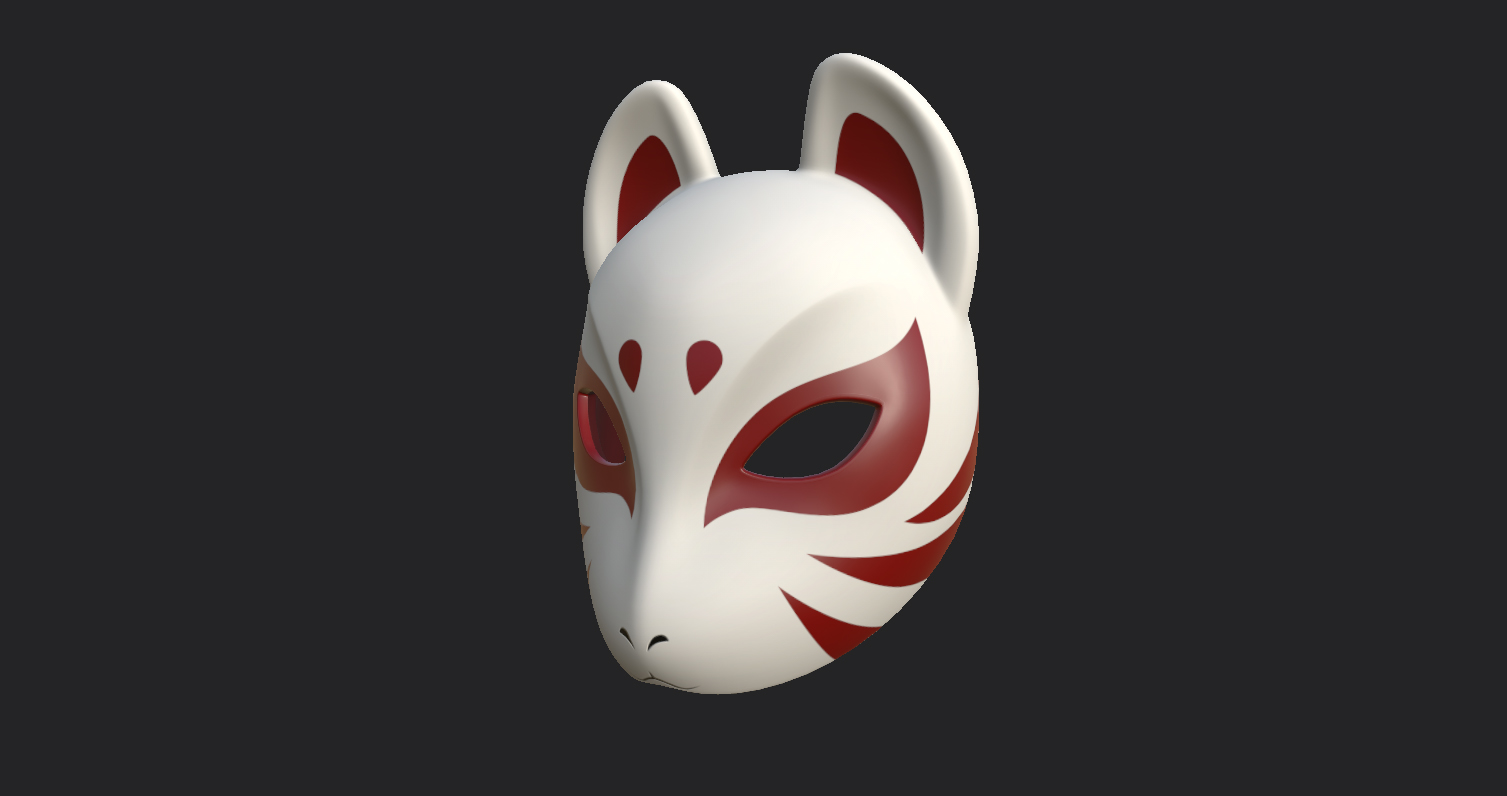 Japanese Fox Mask by BariaCG | 3DOcean