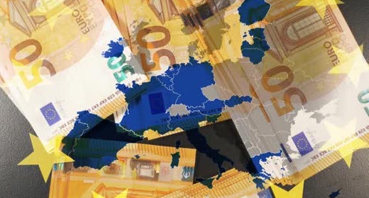 European Union Maps and banknotes