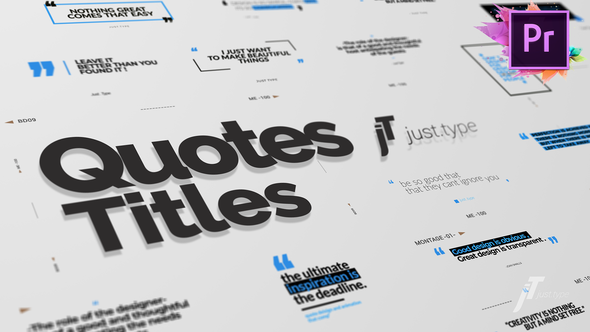 Just Type | Quote Titles For Premiere Pro MOGRT