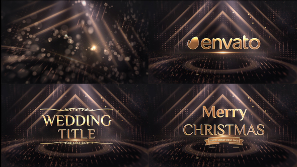 Golden Particle Logo - VideoHive 24067341