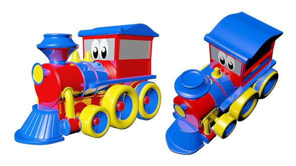 Train Toy Cartoon - 3Docean 24067656