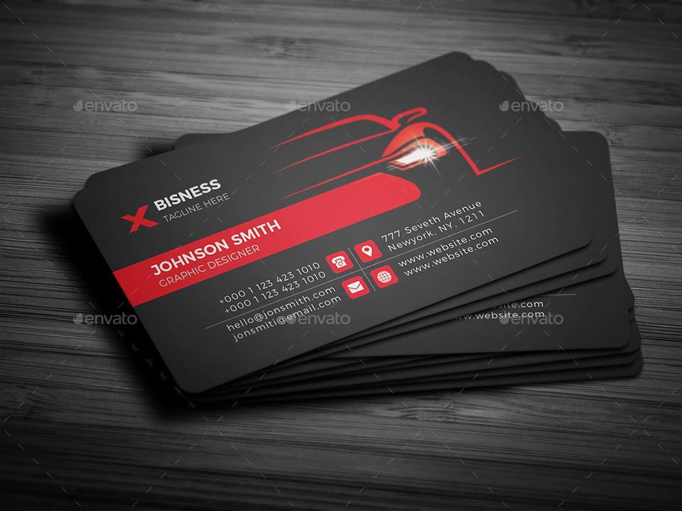 Rent A Car Business Card, Print Templates | GraphicRiver