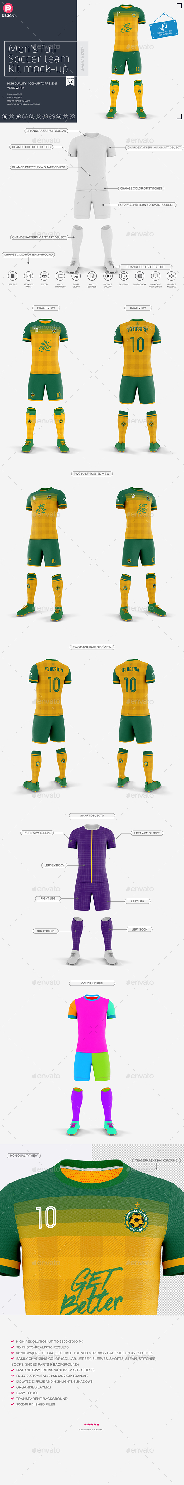 Download Men S Full Soccer Team Kit Mockup V2 By Trdesignme Graphicriver