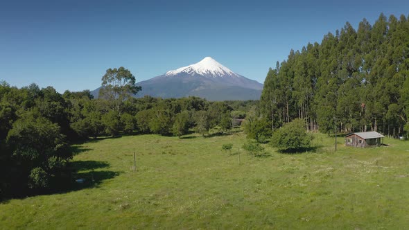 Aerial Shot of a Country House and Llanquihue Lake at Puerto Varas, Chile, South America alt