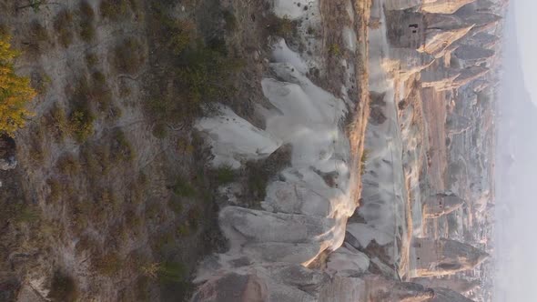 Vertical Video Cappadocia Landscape Aerial View alt