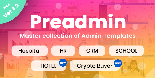 Preadmin - Master Collection of Multi Purpose Admin Templates