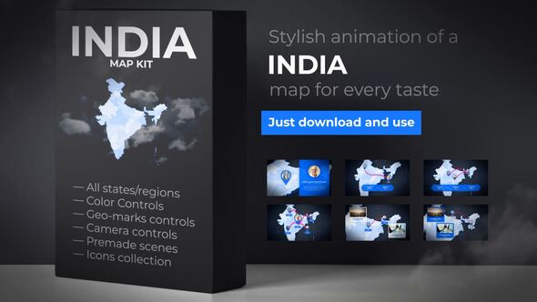 India Map - - VideoHive 24072171