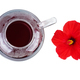 Hibiscus tea and flower