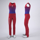 Men's Gymnastics Singlet And Pants Mock-Up, Graphics