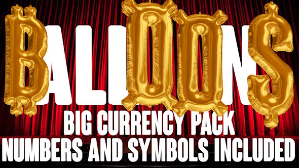 Foil Balloons Currency & Numbers
