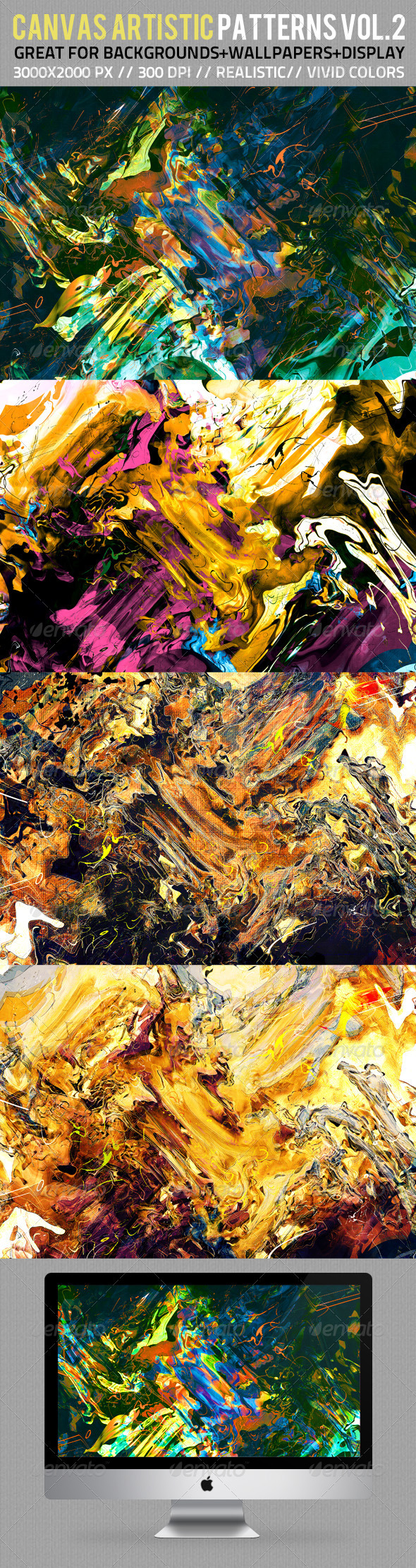 Canvas Artistic Backgrounds & Patterns Vol.2 - Abstract Backgrounds