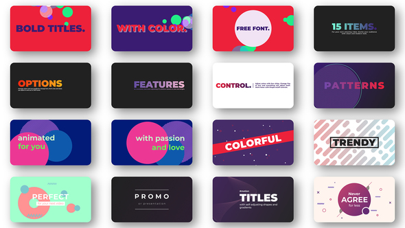 Bold Colorful Titles - VideoHive 24082422