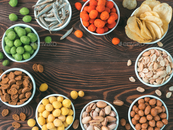 Different snacks for beer - Stock Photo - Images