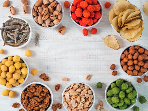 Different snacks for beer - Stock Photo - Images
