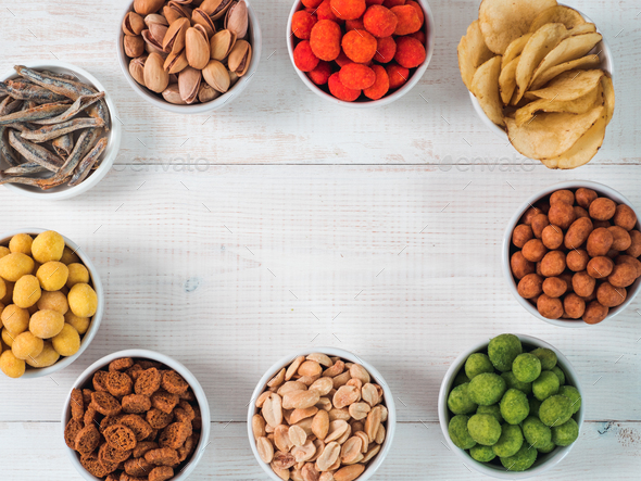 Different snacks for beer - Stock Photo - Images