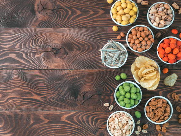 Different snacks for beer - Stock Photo - Images