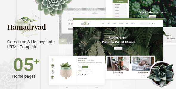 Hamadryad - Gardening & Houseplants HTML Template