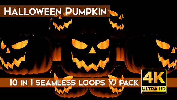 Halloween Pumpkin VJ Loops Pack