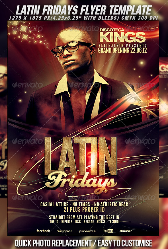 Latin Fridays Flyer Template By Mexelina