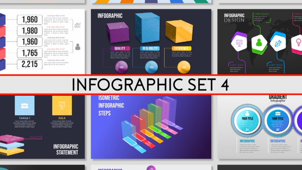Infographics Set 4 - VideoHive 24088059