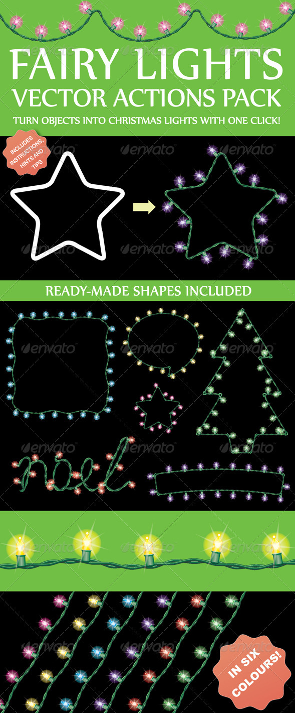Fairy Light Generator Actions - Actions Illustrator