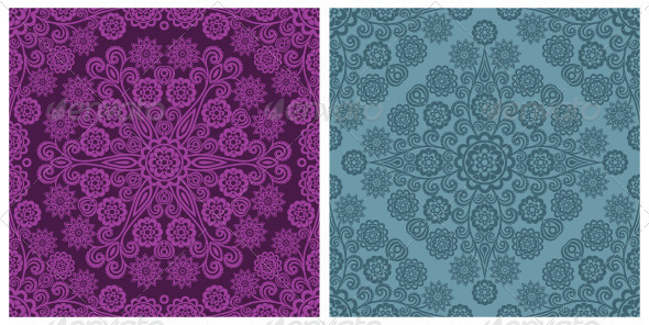 Seamless floral patterns
