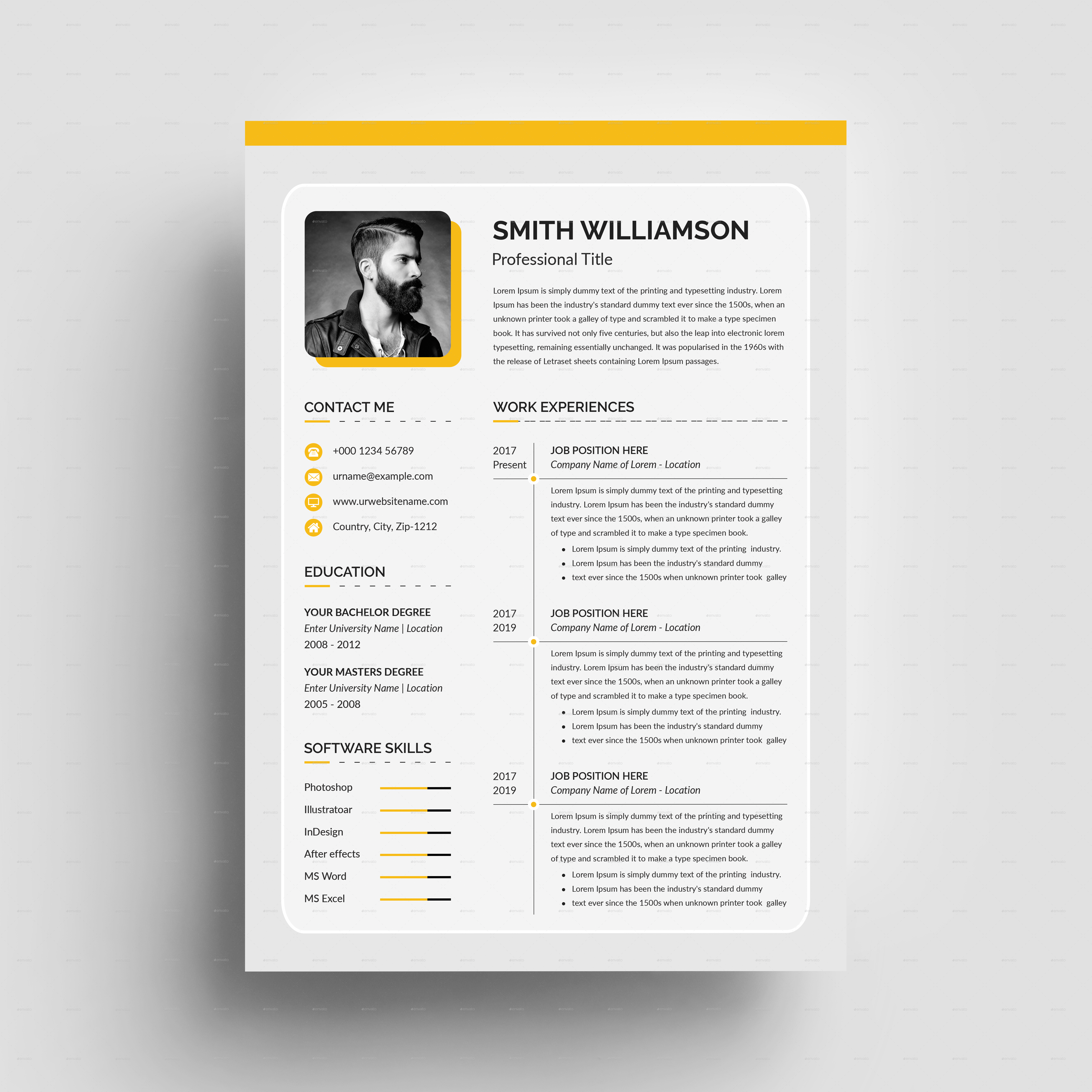 Verwonderend Creative Resume / CV Template by ASPECT_STUDIO | GraphicRiver ZY-38
