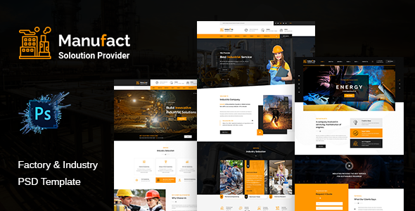 Manufact: Industrial Business - ThemeForest 24075181