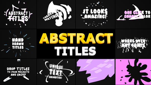 Abstract Cartoon Titles | After Effects