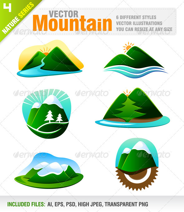 6 Mountain Designs - Nature Conceptual
