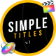 Simple Design Titles | FCPX - VideoHive Item for Sale